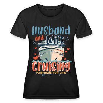 Mari Femme Partenaires de croisière pour la vie - T-shirt sport Femme - noir - Devant - AI Model Female 172 light (172cm)