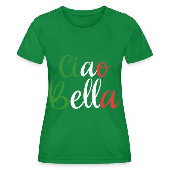 Ciao Bella - Women's Functional T-Shirt - kelly green - Front - AI Model Female 172 dark (172cm)