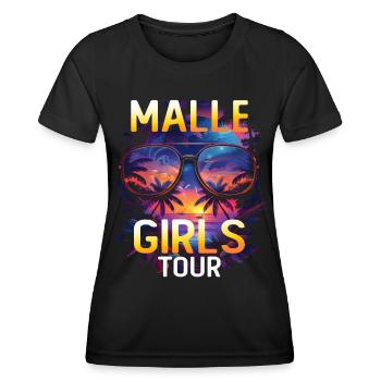 Visite des filles de Malle - T-shirt sport Femme - noir - Devant - AI Model Female 172 light (172cm)