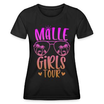 Visite des filles de Malle - T-shirt sport Femme - noir - Devant - AI Model Female 172 light (172cm)
