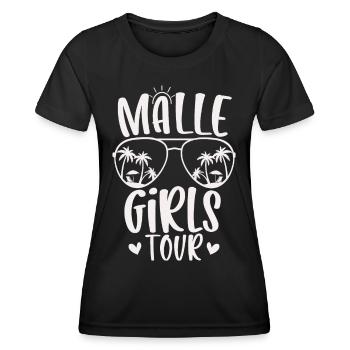 Visite des filles de Malle - T-shirt sport Femme - noir - Devant - AI Model Female 172 light (172cm)