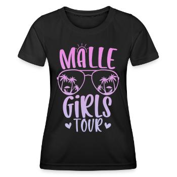 Visite des filles de Malle - T-shirt sport Femme - noir - Devant - AI Model Female 172 light (172cm)