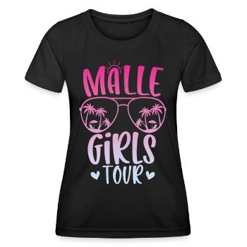 Visite des filles de Malle - T-shirt sport Femme - noir - Devant - AI Model Female 172 light (172cm)