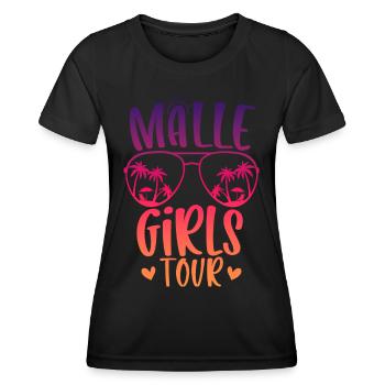 Visite des filles de Malle - T-shirt sport Femme - noir - Devant - AI Model Female 172 light (172cm)