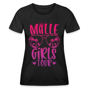 Malle Girls Tour - Frauen Funktions-T-Shirt - Schwarz - Vorne - AI Model Female 172 light (172cm)