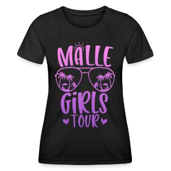 Malle Girls Tour - Frauen Funktions-T-Shirt - Schwarz - Vorne - AI Model Female 172 light (172cm)