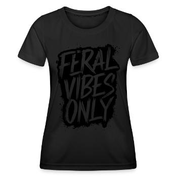 Wild Bold Wild kostenlos Abenteuer Natur Design - Frauen Funktions-T-Shirt - Schwarz - Vorne - AI Model Female 172 light (172cm)