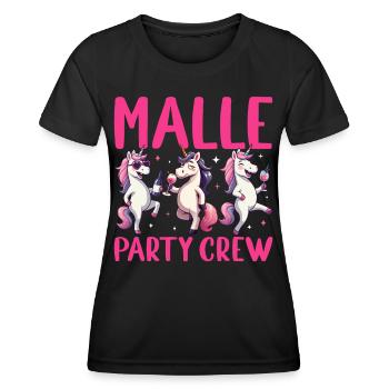 Malle Party Crew - T-shirt sport Femme - noir - Devant - AI Model Female 172 light (172cm)