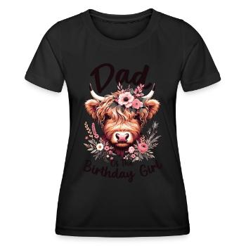 Dad Of The Birthday Girl - Women's Functional T-Shirt - black - Front - AI Model Female 172 light (172cm)