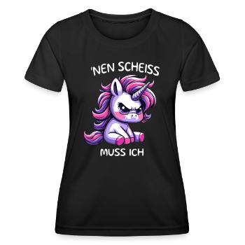 Nen Scheiss Muss ich - Frauen Funktions-T-Shirt - Schwarz - Vorne - AI Model Female 172 light (172cm)