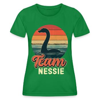 L’équipe Nessie - T-shirt sport Femme - vert - Devant - AI Model Female 172 dark (172cm)