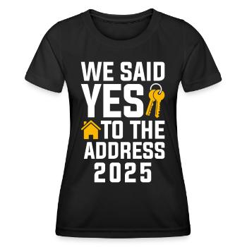 Nous avons dit à l’adresse 2025 - T-shirt sport Femme - noir - Devant - AI Model Female 172 light (172cm)