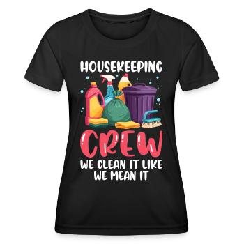 Housekeeping Crew - Women's Functional T-Shirt - black - Front - AI Model Female 172 light (172cm)