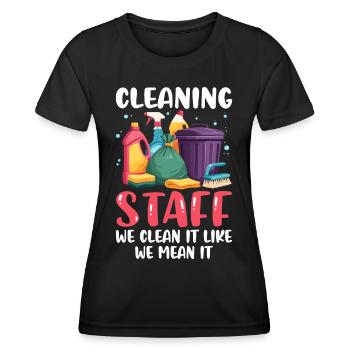 Cleaning Staff - Women's Functional T-Shirt - black - Front - AI Model Female 172 light (172cm)