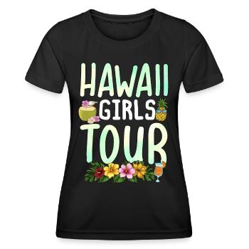Hawaii Girls Tour - Frauen Funktions-T-Shirt - Schwarz - Vorne - AI Model Female 172 light (172cm)