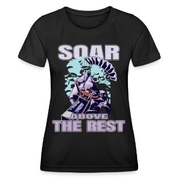 Soar Above the Rest – Paragliding Design - Women's Functional T-Shirt - black - Front - AI Model Female 172 light (172cm)