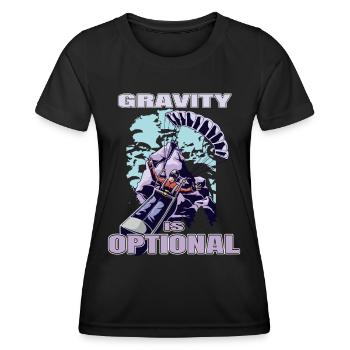 Gravity Is Optional – Paragliding Freedom - Women's Functional T-Shirt - black - Front - AI Model Female 172 light (172cm)