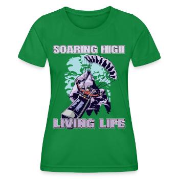 Soaring High Living Life – Parapente Design - T-shirt sport Femme - vert - Devant - AI Model Female 172 dark (172cm)