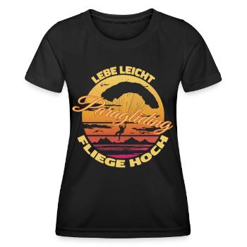 Live light, fly high - Women's Functional T-Shirt - black - Front - AI Model Female 172 light (172cm)