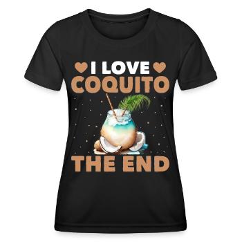I Love Coquito, The End - Women's Functional T-Shirt - black - Front - AI Model Female 172 light (172cm)