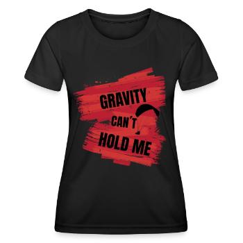 Parapente, La gravité ne me retient pas - Parapente S - T-shirt sport Femme - noir - Devant - AI Model Female 172 light (172cm)
