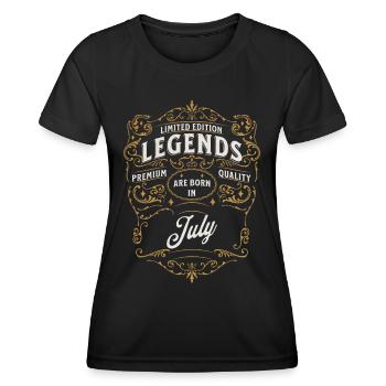 Legenden werden im Juli geboren – Geschenkidee - Frauen Funktions-T-Shirt - Schwarz - Vorne - AI Model Female 172 light (172cm)