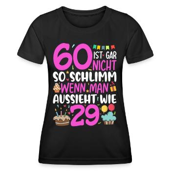 60 is not so bad - Women's Functional T-Shirt - black - Front - AI Model Female 172 light (172cm)