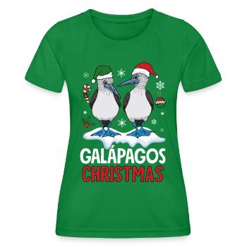 Galapagos Christmas - Frauen Funktions-T-Shirt - Kelly Green - Vorne - AI Model Female 172 dark (172cm)