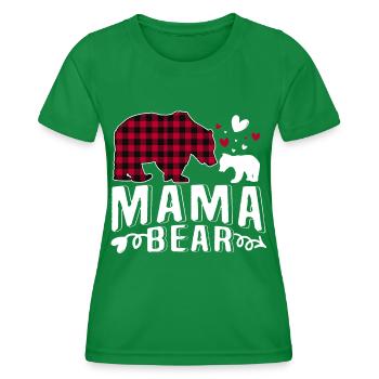Mama Bear - Frauen Funktions-T-Shirt - Kelly Green - Vorne - AI Model Female 172 dark (172cm)