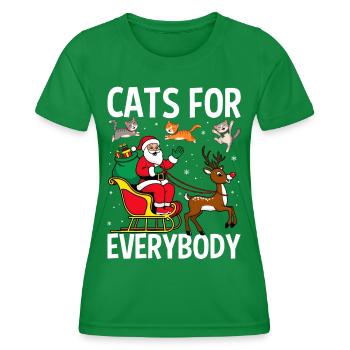 Cats For Everybody - Frauen Funktions-T-Shirt - Kelly Green - Vorne - AI Model Female 172 dark (172cm)