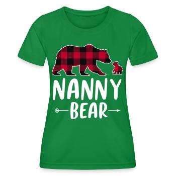 Nanny Bear - Women's Functional T-Shirt - kelly green - Front - AI Model Female 172 dark (172cm)