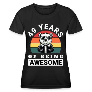 49 Years of Being Awesome Geburtstag Geschenkidee - Frauen Funktions-T-Shirt - Schwarz - Vorne - AI Model Female 172 light (172cm)