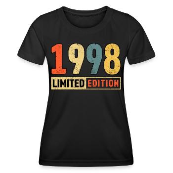 Édition limitée 1998 - T-shirt sport Femme - noir - Devant - AI Model Female 172 light (172cm)