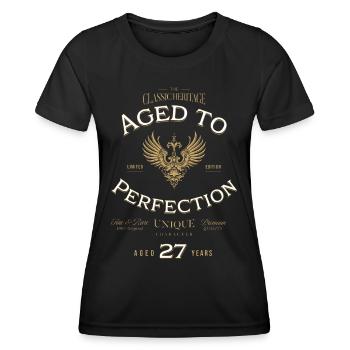 Aged to Perfection 27 Years Birthday Gift - Women's Functional T-Shirt - black - Front - AI Model Female 172 light (172cm)