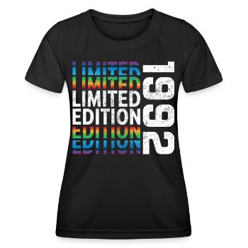 Limited Edition 1992 - Frauen Funktions-T-Shirt - Schwarz - Vorne - AI Model Female 172 light (172cm)
