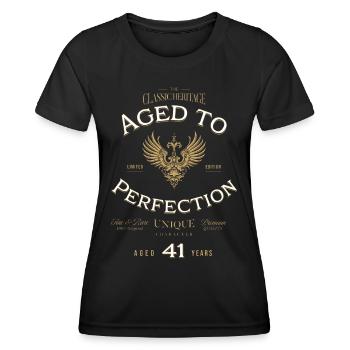 Aged to Perfection 41 Year Birthday Gift - Women's Functional T-Shirt - black - Front - AI Model Female 172 light (172cm)
