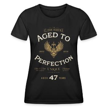 Aged to Perfection 47 Years Birthday Gift - Women's Functional T-Shirt - black - Front - AI Model Female 172 light (172cm)
