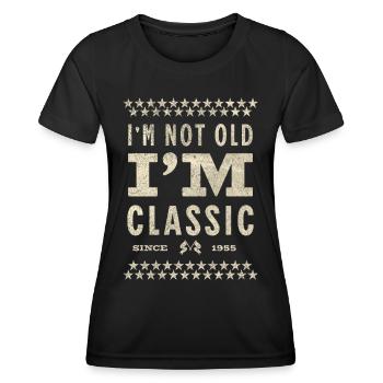 I’m Not Old I’m Classic 1955 Geschenkidee - Frauen Funktions-T-Shirt - Schwarz - Vorne - AI Model Female 172 light (172cm)