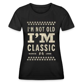 I m Classic Muscle Car Classic since 1959 - Frauen Funktions-T-Shirt - Schwarz - Vorne - AI Model Female 172 light (172cm)