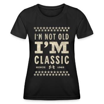 I’m Not Old I’m Classic 1965 Geschenkidee - Frauen Funktions-T-Shirt - Schwarz - Vorne - AI Model Female 172 light (172cm)