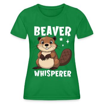 Beaver Whisperer - Frauen Funktions-T-Shirt - Kelly Green - Vorne - AI Model Female 172 dark (172cm)
