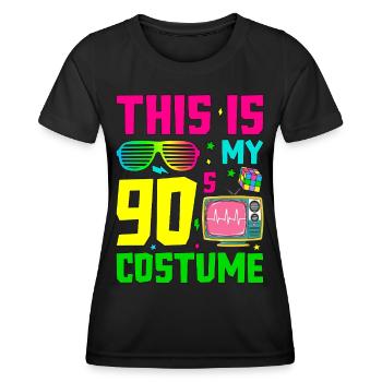 This Is My 90s Costume - Frauen Funktions-T-Shirt - Schwarz - Vorne - AI Model Female 172 light (172cm)