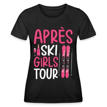 Après-ski pour filles - T-shirt sport Femme - noir - Devant - AI Model Female 172 light (172cm)