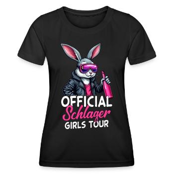 Visite officielle des filles Schlager - T-shirt sport Femme - noir - Devant - AI Model Female 172 light (172cm)