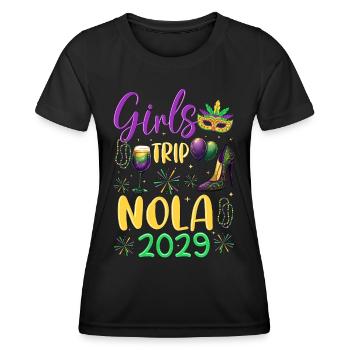 Voyage entre filles NOLA 2029 - T-shirt sport Femme - noir - Devant - AI Model Female 172 light (172cm)