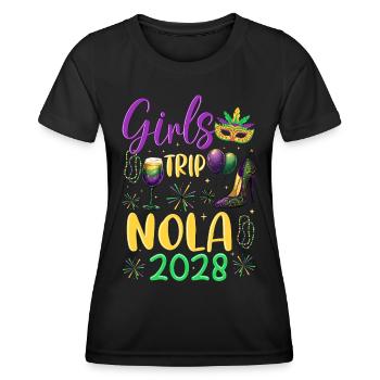 Voyage entre filles NOLA 2028 - T-shirt sport Femme - noir - Devant - AI Model Female 172 light (172cm)