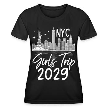 Voyage entre filles, New York 2029 - T-shirt sport Femme - noir - Devant - AI Model Female 172 light (172cm)