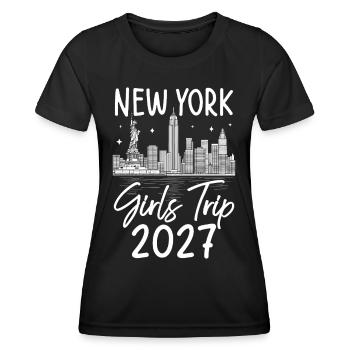 Voyage entre filles à New York 2027 - T-shirt sport Femme - noir - Devant - AI Model Female 172 light (172cm)