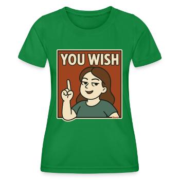 Femme confiante avec dire Rêvez sur - T-shirt sport Femme - vert - Devant - AI Model Female 172 dark (172cm)