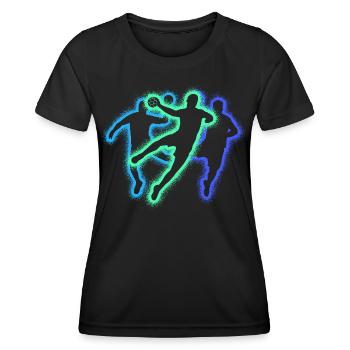 Handball players Handball boys Handball - Women's Functional T-Shirt - black - Front - AI Model Female 172 light (172cm)